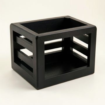 Meadow Edge Empty Furniture-Style Pet Crate - Black (synthetic illustration; no displayed measurements)