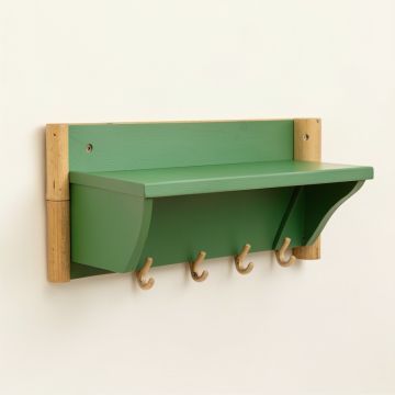 Aspen Bluff Wall-Mounted Entryway Organizer Shelf - Green (synthetic illustration; no displayed measurements)