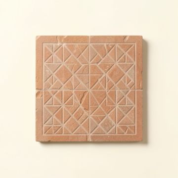 Cove Bend Uninstalled Square Decorative Tile - Terracotta (synthetic illustration; no displayed measurements)