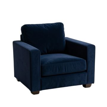 Pine Bluff Upholstered Armchair - Navy (synthetic illustration; no displayed measurements)