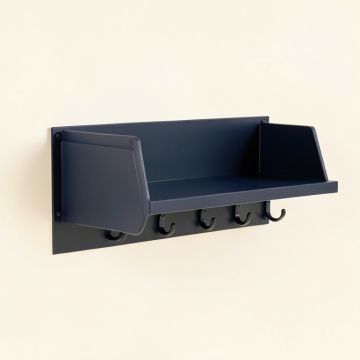 Ash Crest Wall-Mounted Entryway Organizer Shelf - Navy (synthetic illustration; no displayed measurements)