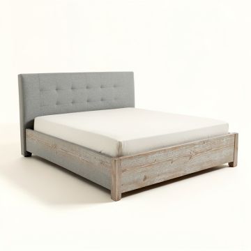 Lockridge Solid Wood And Upholstered Low Profile Standard Bed (synthetic illustration; no displayed measurements)