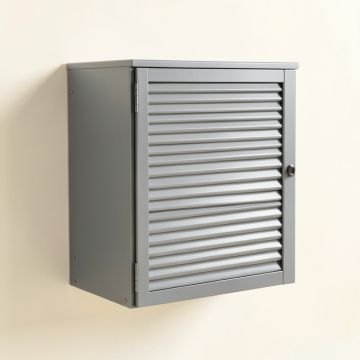 Ash Bridge Wall-Mounted Entry Cabinet - Gray (synthetic illustration; no displayed measurements)