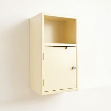 Cove Bend Wall-Mounted Entry Cabinet - Cream (synthetic illustration; no displayed measurements)