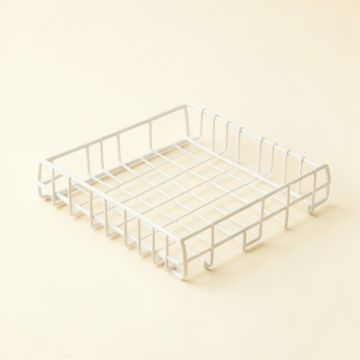 Cedar Branch Empty Under-Desk Cable Tray - White (synthetic illustration; no displayed measurements)