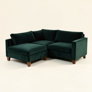 Miranda 127 '' Wide Velvet Symmetrical Sofa & Chaise (synthetic illustration; no displayed measurements)