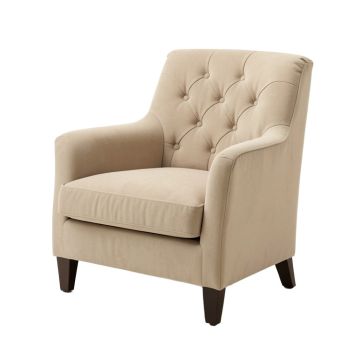 Fleta Tufted Upholstered Parsons Chair In Beige