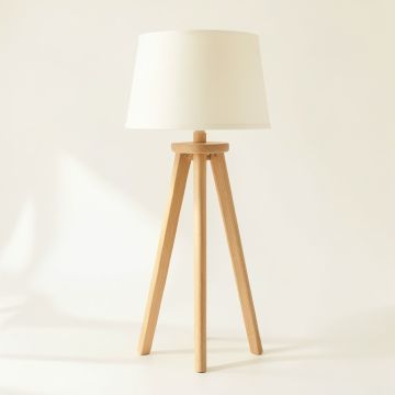 Willow Bluff Floor Lamp With A Plain Fabric Shade - Cream (synthetic illustration; no displayed measurements)
