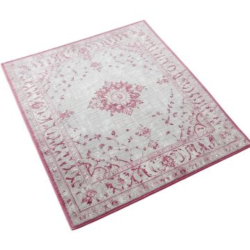 Katie Oriental Light Gray/ Fuchsia Area Rug (synthetic illustration; no displayed measurements)