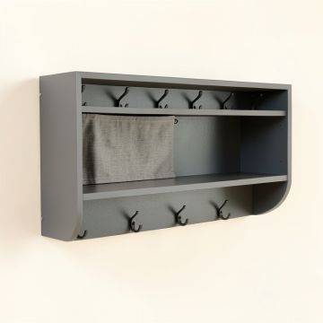 Cove Canyon Wall-Mounted Entryway Organizer Shelf - Gray (synthetic illustration; no displayed measurements)