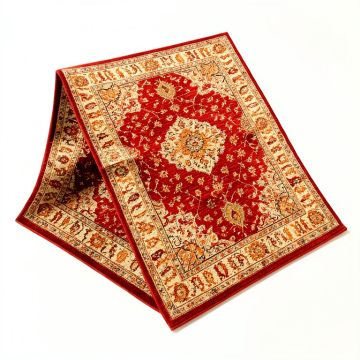 Rosabel Power Loom Red/Beige/Orange Rug (synthetic illustration; no displayed measurements)