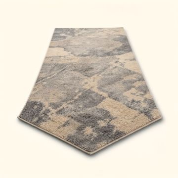 Valladares Abstract Tufted Wool Gray/Beige Area Rug (synthetic illustration; no displayed measurements)