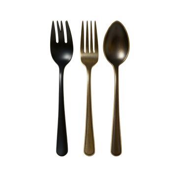 2 Piece Spoon And Fork Metal Wall Décor Set