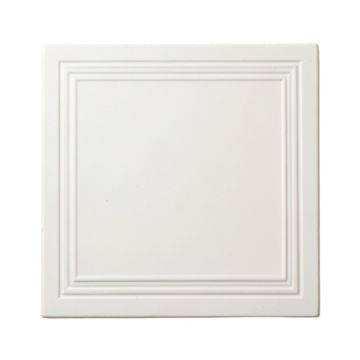 Vale Bluff Uninstalled Square Decorative Tile - White