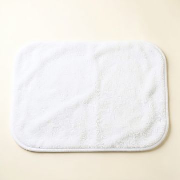 Field Falls Bath Mat - White (synthetic illustration; no displayed measurements)
