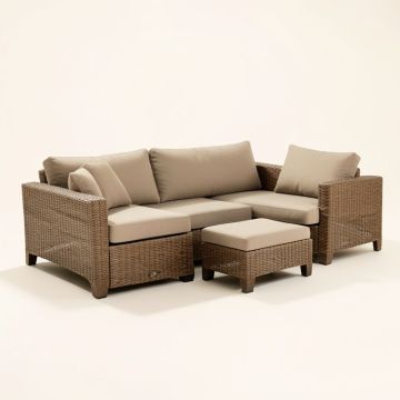 Andonis Outdoor 4 Piece Rattan Sofa Seating Group With Cushions (synthetic illustration; no displayed measurements)