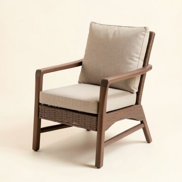 William Outdoor Stacking Patio Dining Chair With Cushion (synthetic illustration; no displayed measurements)
