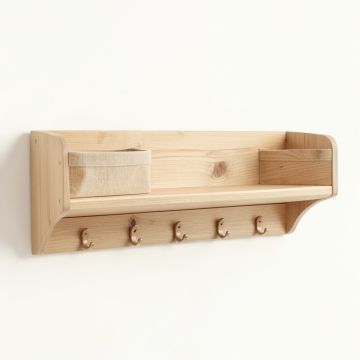 Maple Branch Wall-Mounted Entryway Organizer Shelf - Beige (synthetic illustration; no displayed measurements)