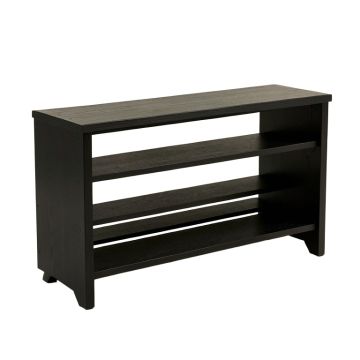 Ash Edge Shoe Storage Bench - Black
