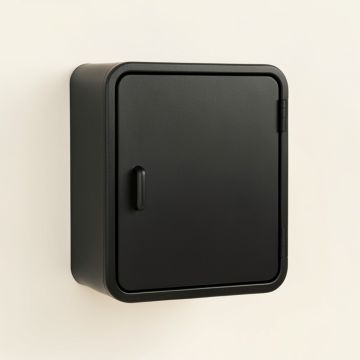 Alder Crest Wall-Mounted Laundry Cabinet - Black (synthetic illustration; no displayed measurements)