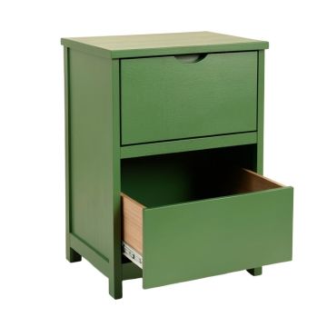Flint Brook Freestanding Pull-Out Hamper Cabinet - Green