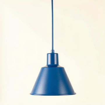 Olive Bluff Pendant Light Suspended From One Plain Cable - Blue (synthetic illustration; no displayed measurements)
