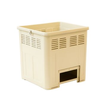 Hazel Canyon Closed Garden Compost Bin - Ivory