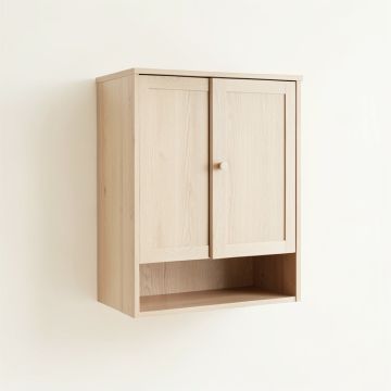 Willow Arc Wall-Mounted Laundry Cabinet - Beige (synthetic illustration; no displayed measurements)