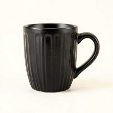 Fern Crossing Ceramic Mug - Black (synthetic illustration; no displayed measurements)