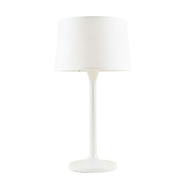 Brook Arc Floor Lamp With A Plain Fabric Shade