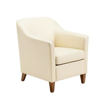 Melker Upholstered Parsons Chair In Cream (synthetic illustration; no displayed measurements)