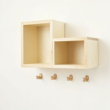 Fern Brook Wall-Mounted Entryway Organizer Shelf - Cream (synthetic illustration; no displayed measurements)