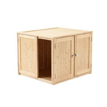 Fern Falls Empty Furniture-Style Litter Enclosure - Beige