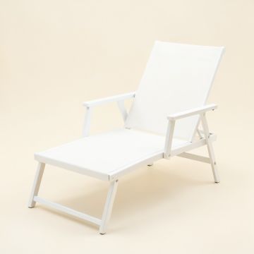 Heath Crest Outdoor Lounge Chair - White (synthetic illustration; no displayed measurements)