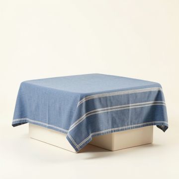 Vale Canyon Flat Bed Sheet - Blue (synthetic illustration; no displayed measurements)