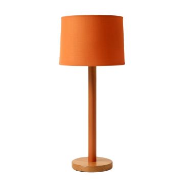 Sage Canyon Floor Lamp With A Plain Fabric Shade - Terracotta
