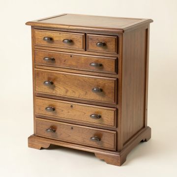 Cincinnatus Rustic Curved Square Paneled 8-Drawer Vertical Free Standing Jewelry Box (synthetic illustration; no displayed measurements)
