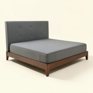 Upholstered Low Profile Platform Bed (synthetic illustration; no displayed measurements)