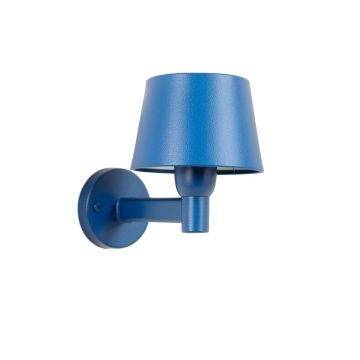 Pine Bend Wall Sconce Mounted On A Plain Wall - Blue