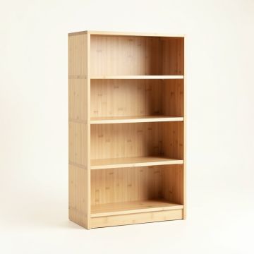 Cove Bridge Freestanding Bookcase - Beige (synthetic illustration; no displayed measurements)