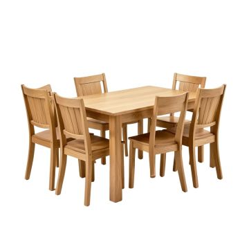Leamont 5 Piece Solid Wood Dining Set