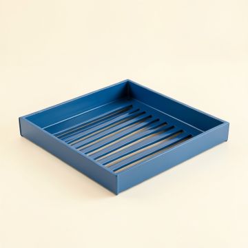 Oak Bend Empty Under-Desk Cable Tray - Blue (synthetic illustration; no displayed measurements)