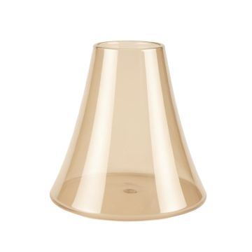 5 '' H Glass Bell Lamp Shade ( Screw On ) In Beige