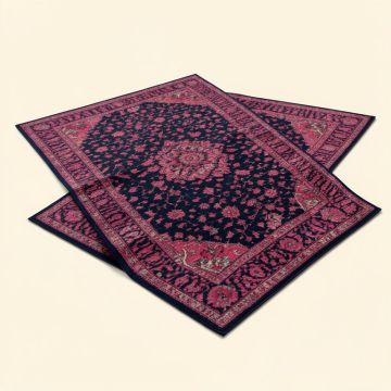 Katie Oriental Navy/Fuchsia Area Rug (synthetic illustration; no displayed measurements)