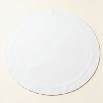 Ash Branch Round Area Rug - White (synthetic illustration; no displayed measurements)