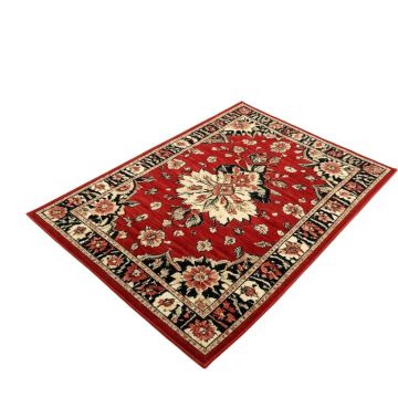 Kimbrel Floral Power Loom Red/Cream/Black Rug