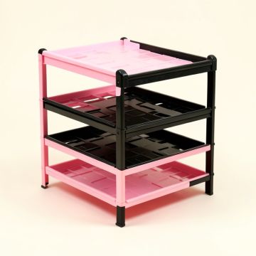 50 Pair Stackable Shoe Rack (synthetic illustration; no displayed measurements)