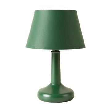 Harbor Crest Table Lamp With A Plain Fabric Shade - Green