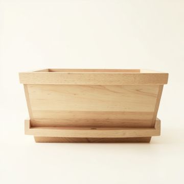 Moss Crest Empty Raised Planter - Beige (synthetic illustration; no displayed measurements)