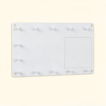 Bay Bend Empty Wall-Mounted Tool Organizer Panel - White (synthetic illustration; no displayed measurements)